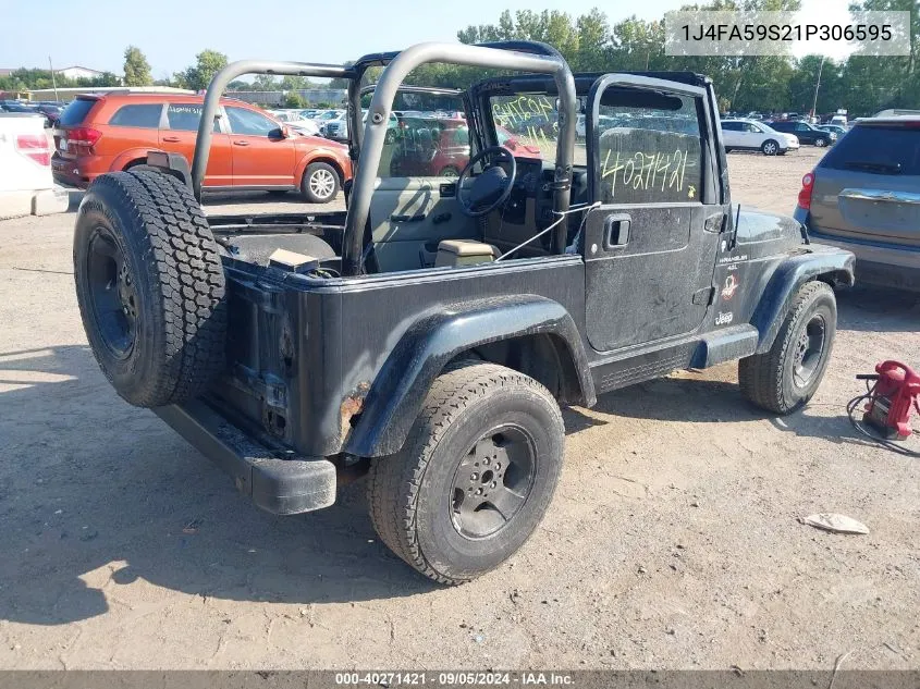 2001 Jeep Wrangler Sahara VIN: 1J4FA59S21P306595 Lot: 40271421