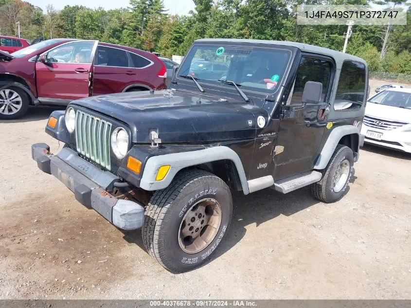 2001 Jeep Wrangler Sport VIN: 1J4FA49S71P372747 Lot: 40376678