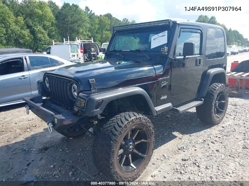 1J4FA49S91P307964 2001 Jeep Wrangler Sport