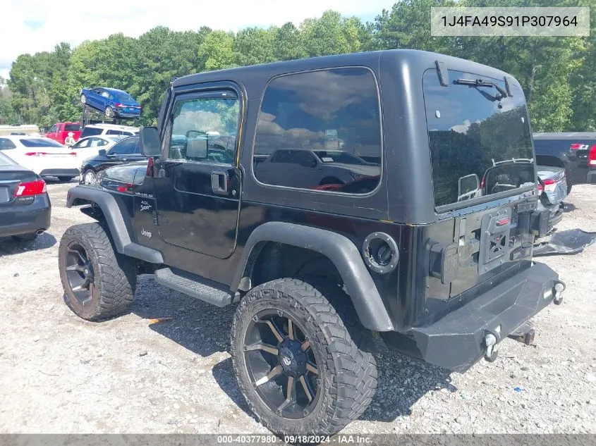 1J4FA49S91P307964 2001 Jeep Wrangler Sport