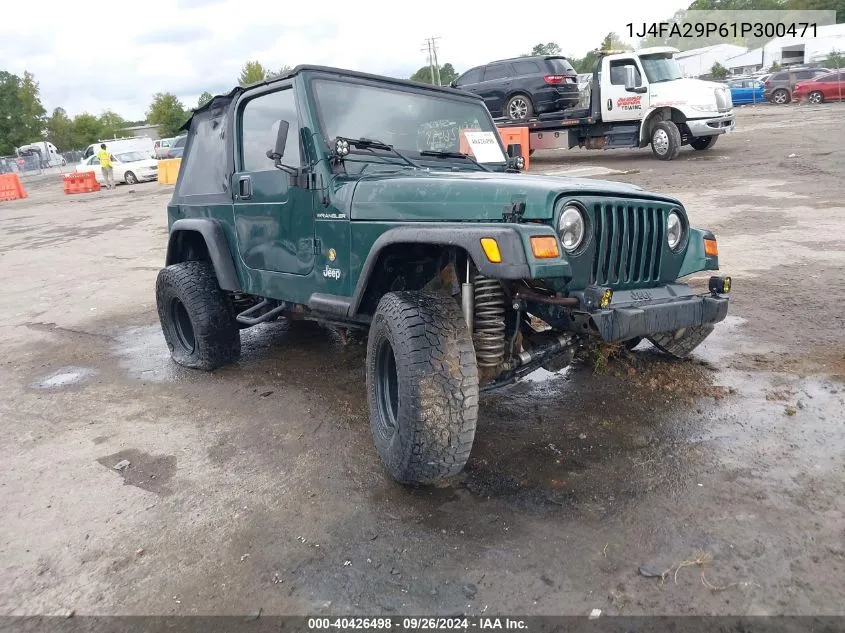 2001 Jeep Wrangler Se VIN: 1J4FA29P61P300471 Lot: 40426498