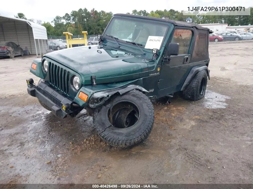 2001 Jeep Wrangler Se VIN: 1J4FA29P61P300471 Lot: 40426498