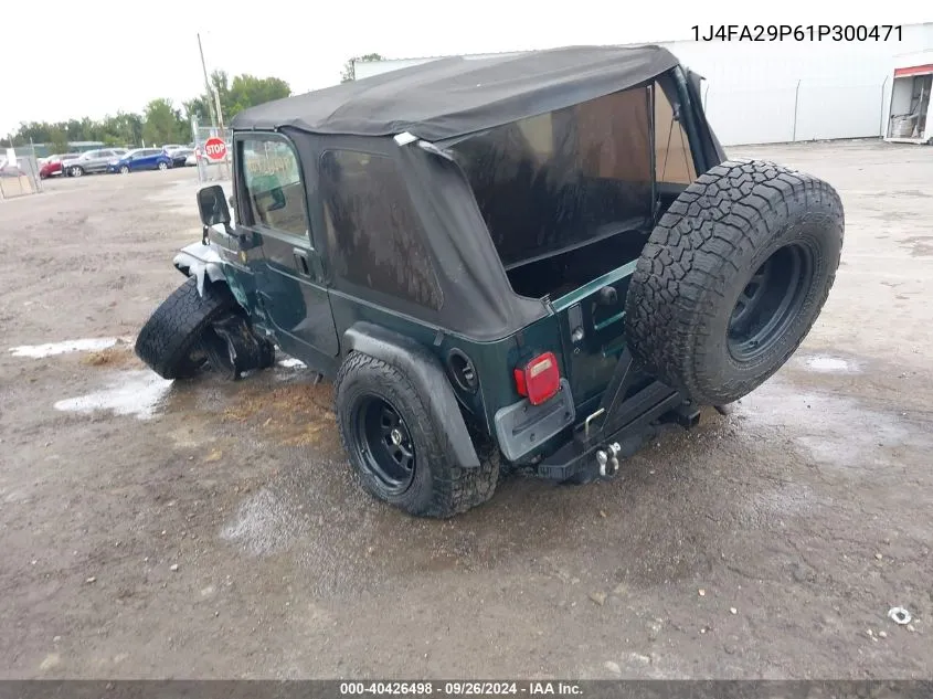 2001 Jeep Wrangler Se VIN: 1J4FA29P61P300471 Lot: 40426498