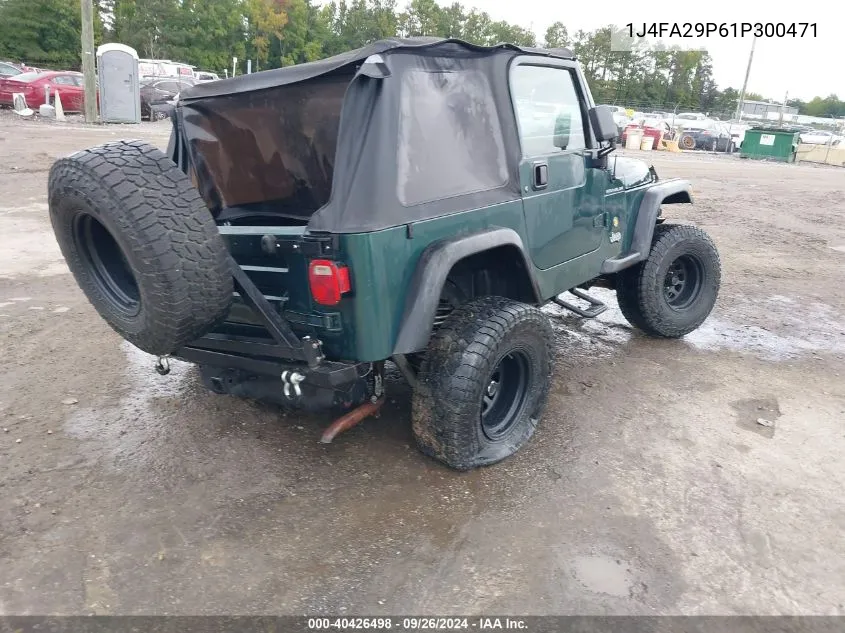 2001 Jeep Wrangler Se VIN: 1J4FA29P61P300471 Lot: 40426498