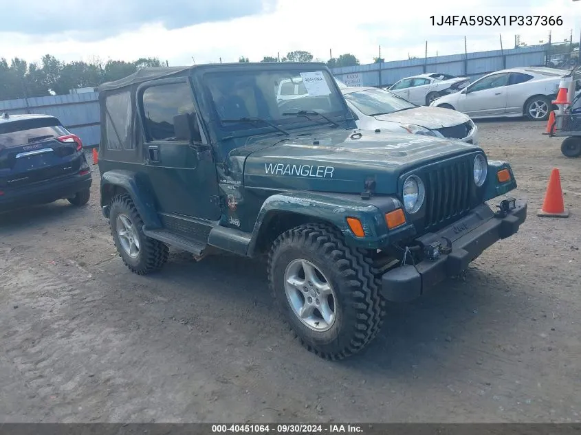 1J4FA59SX1P337366 2001 Jeep Wrangler Sahara