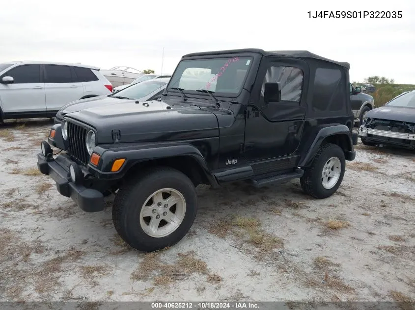 1J4FA59S01P322035 2001 Jeep Wrangler Sahara