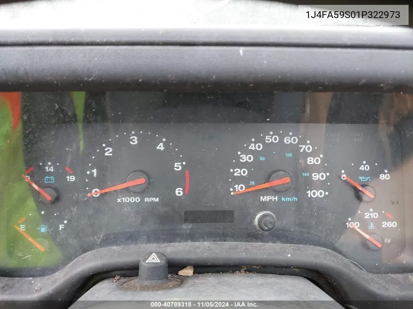 2001 Jeep Wrangler Sahara VIN: 1J4FA59S01P322973 Lot: 40789318