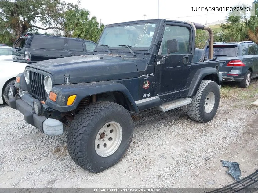 2001 Jeep Wrangler Sahara VIN: 1J4FA59S01P322973 Lot: 40789318