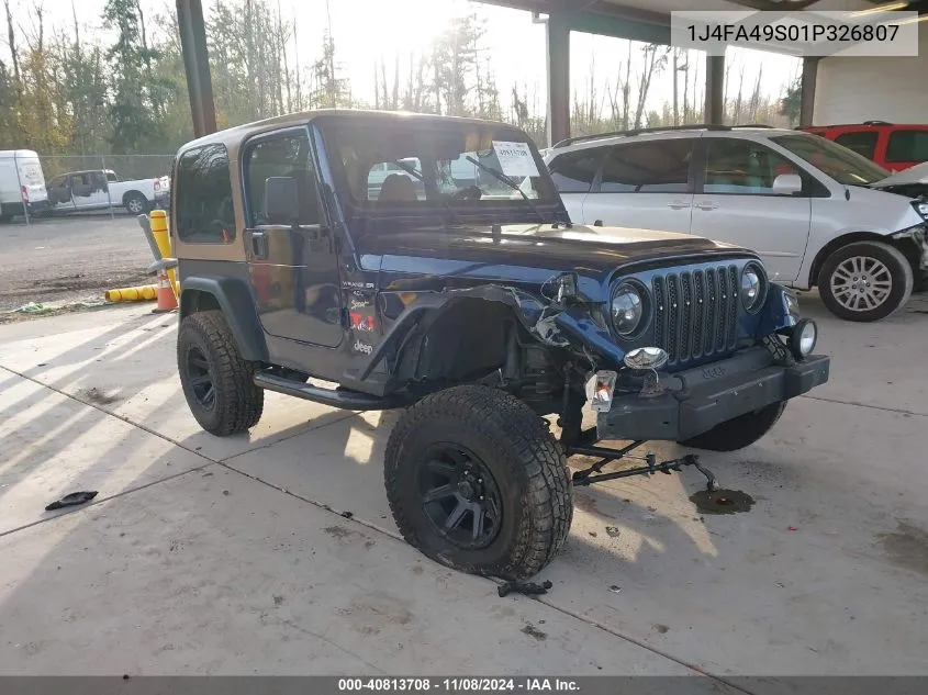 2001 Jeep Wrangler Sport VIN: 1J4FA49S01P326807 Lot: 40813708