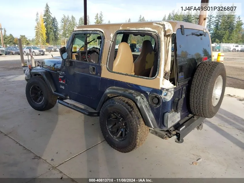 2001 Jeep Wrangler Sport VIN: 1J4FA49S01P326807 Lot: 40813708