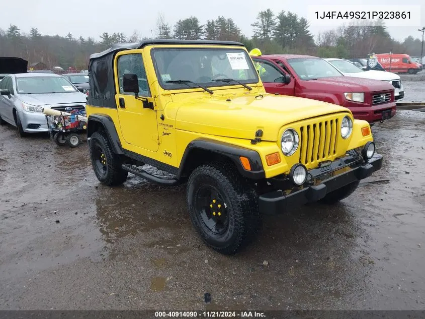 2001 Jeep Wrangler Sport VIN: 1J4FA49S21P323861 Lot: 40914090