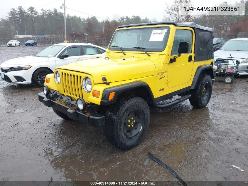 2001 Jeep Wrangler Sport VIN: 1J4FA49S21P323861 Lot: 40914090