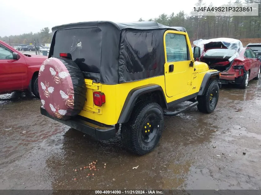 2001 Jeep Wrangler Sport VIN: 1J4FA49S21P323861 Lot: 40914090