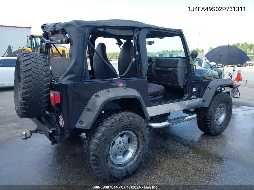 1J4FA49S02P731311 2002 Jeep Wrangler Sport