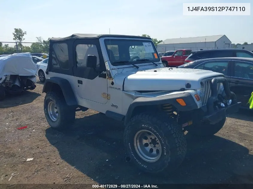 1J4FA39S12P747110 2002 Jeep Wrangler X