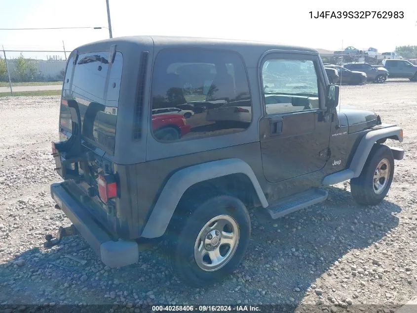 1J4FA39S32P762983 2002 Jeep Wrangler X