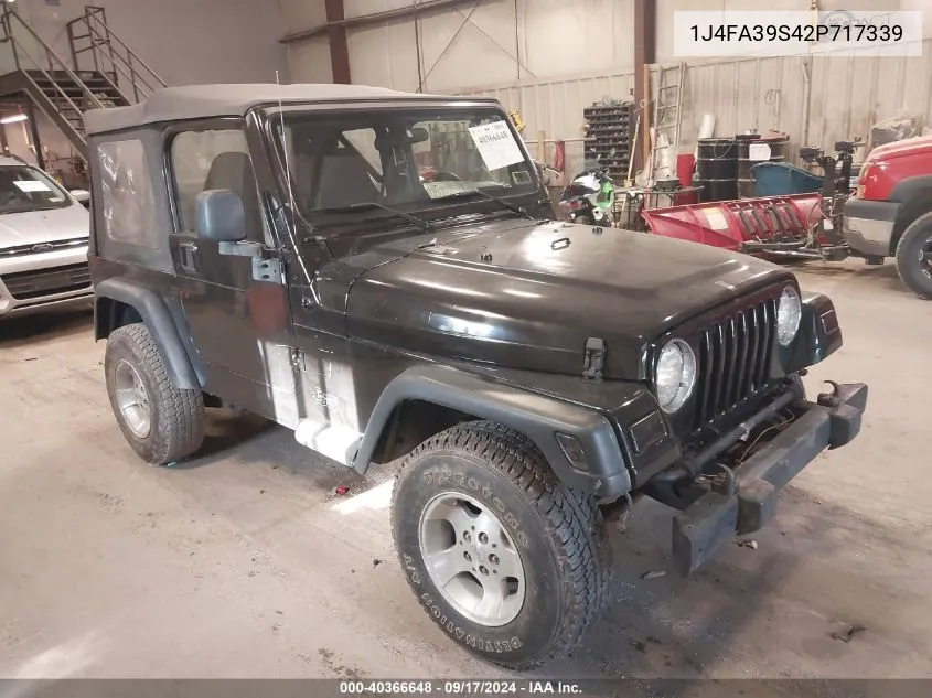 2002 Jeep Wrangler X VIN: 1J4FA39S42P717339 Lot: 40366648