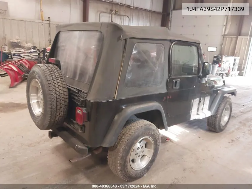 1J4FA39S42P717339 2002 Jeep Wrangler X