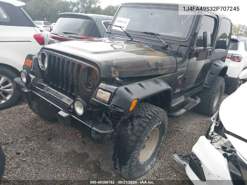 2002 Jeep Wrangler Sport VIN: 1J4FA49S32P707245 Lot: 40386762