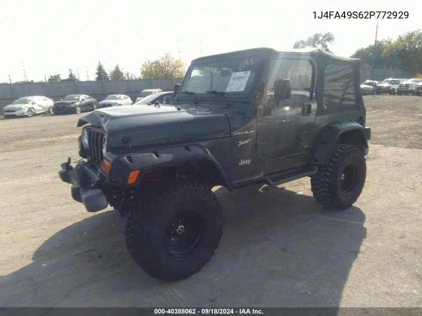 1J4FA49S62P772929 2002 Jeep Wrangler Sport