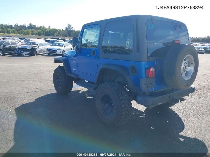 1J4FA49S12P763894 2002 Jeep Wrangler Sport