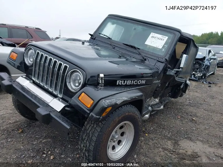 2002 Jeep Wrangler Se VIN: 1J4FA29P42P724197 Lot: 40474103