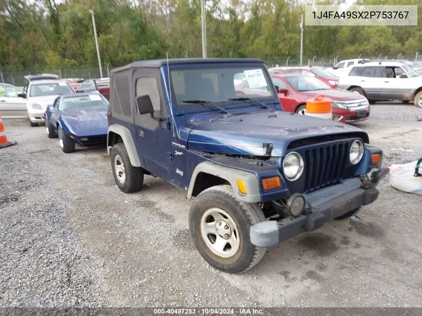 2002 Jeep Wrangler Sport VIN: 1J4FA49SX2P753767 Lot: 40497283