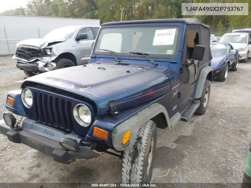 2002 Jeep Wrangler Sport VIN: 1J4FA49SX2P753767 Lot: 40497283