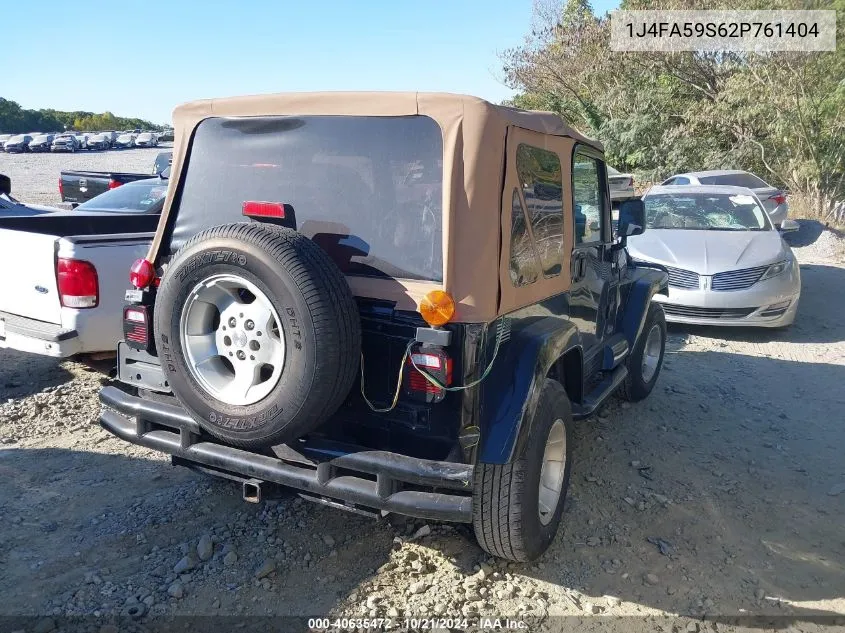 2002 Jeep Wrangler Sahara VIN: 1J4FA59S62P761404 Lot: 40635472