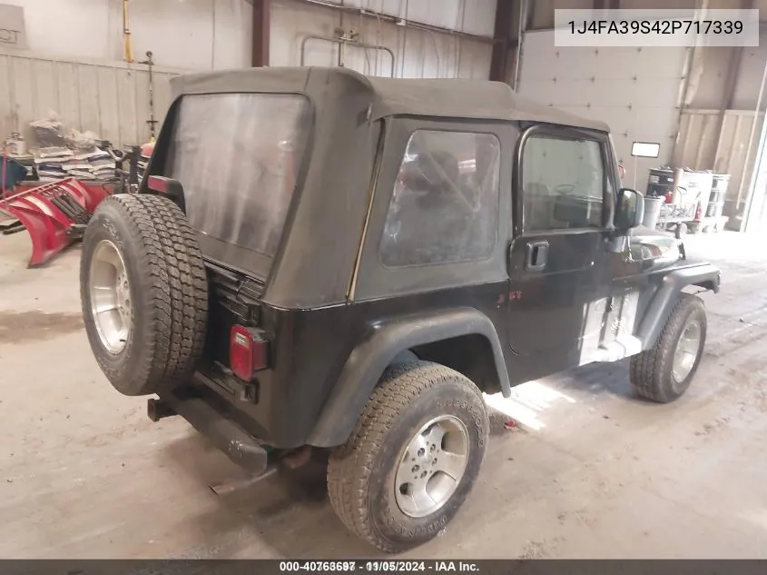 1J4FA39S42P717339 2002 Jeep Wrangler X