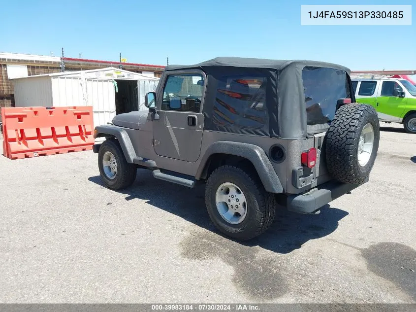 1J4FA59S13P330485 2003 Jeep Wrangler Sahara