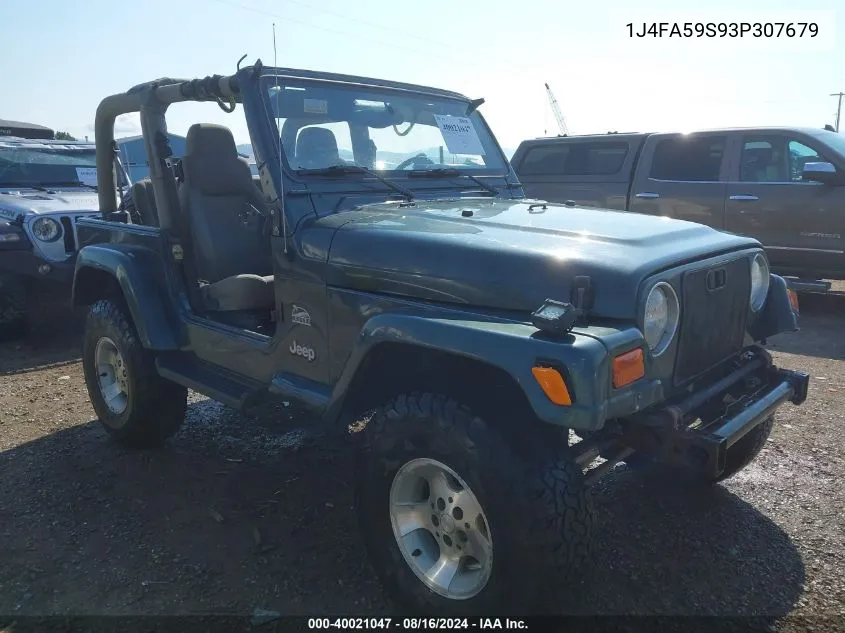 2003 Jeep Wrangler Sahara VIN: 1J4FA59S93P307679 Lot: 40021047