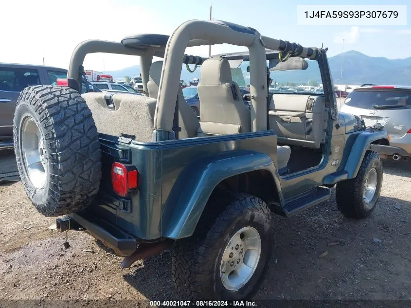 2003 Jeep Wrangler Sahara VIN: 1J4FA59S93P307679 Lot: 40021047