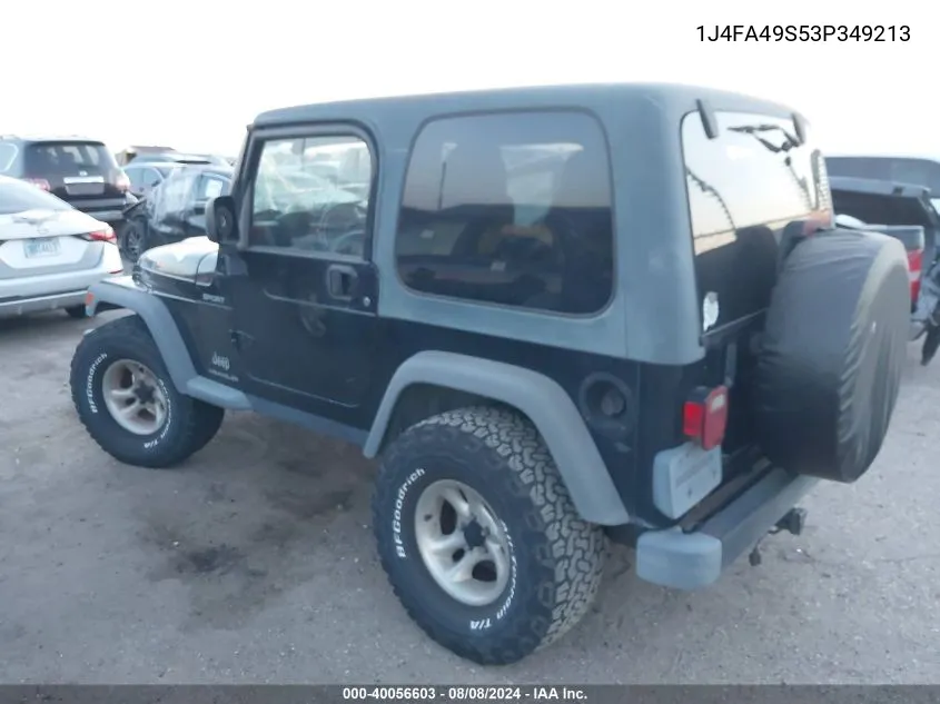 1J4FA49S53P349213 2003 Jeep Wrangler Sport