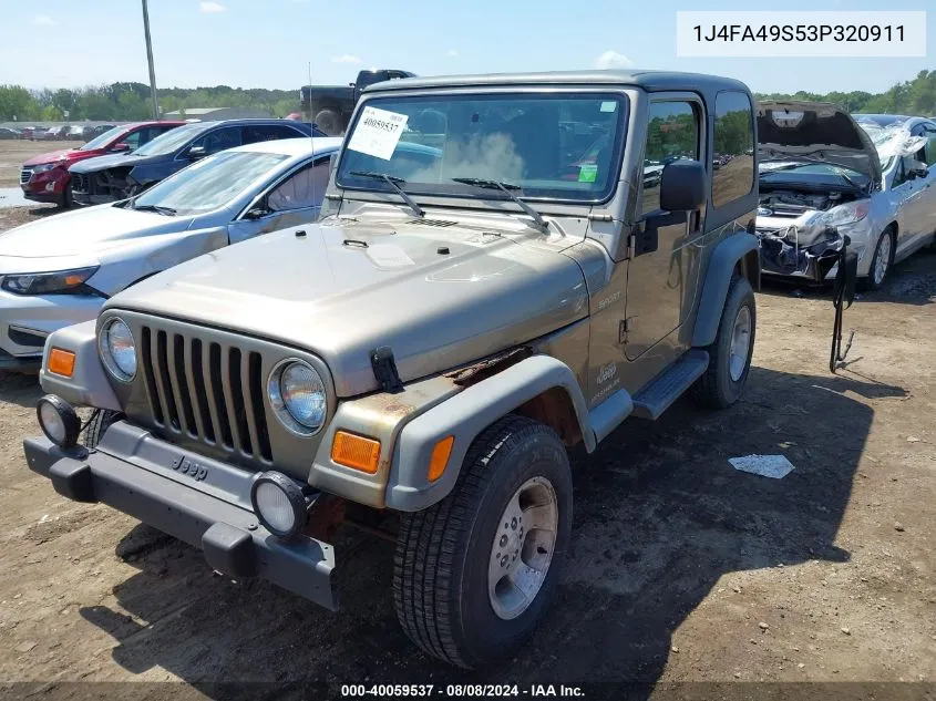 1J4FA49S53P320911 2003 Jeep Wrangler Sport