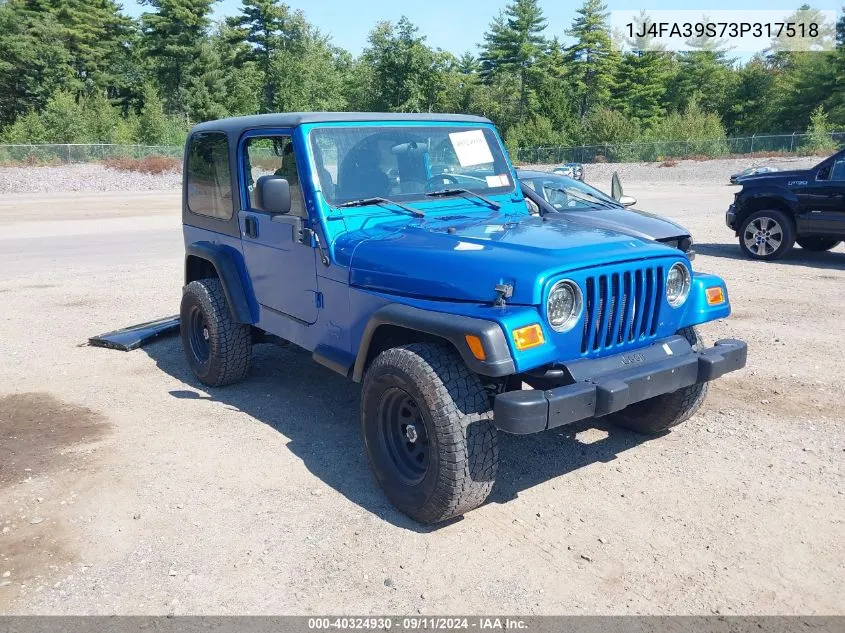 1J4FA39S73P317518 2003 Jeep Wrangler Commando/X