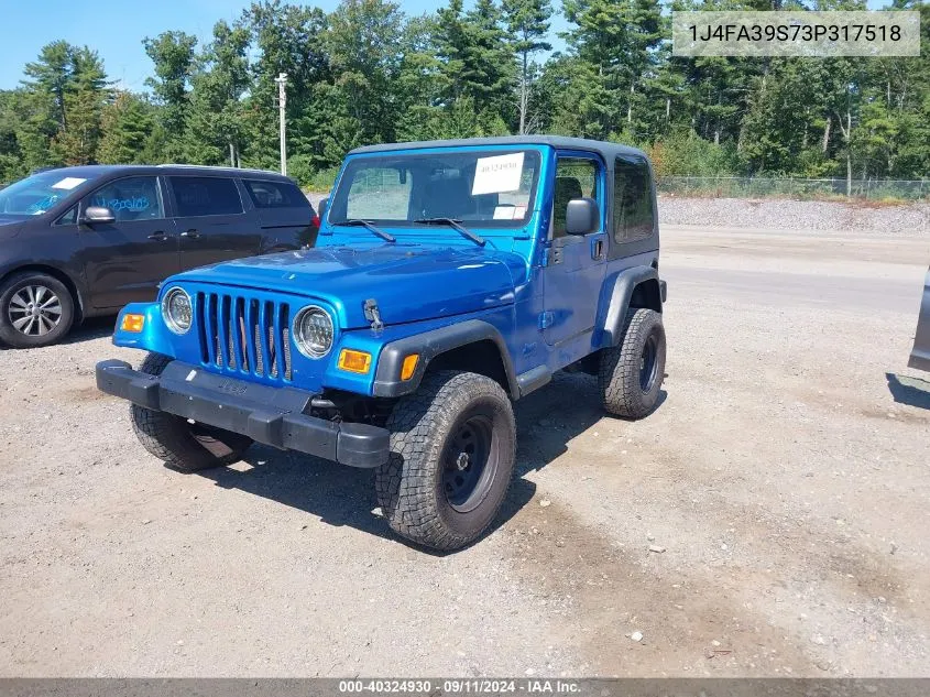 1J4FA39S73P317518 2003 Jeep Wrangler Commando/X