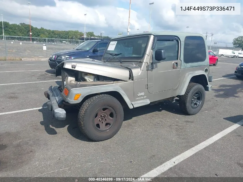 2003 Jeep Wrangler Sport Rhd VIN: 1J4F449S73P336471 Lot: 40346899