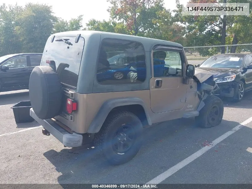 1J4F449S73P336471 2003 Jeep Wrangler Sport Rhd