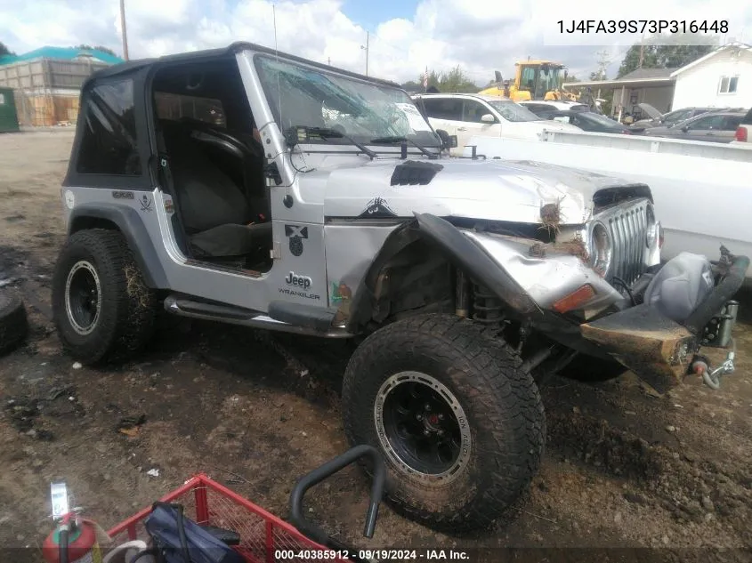 1J4FA39S73P316448 2003 Jeep Wrangler X