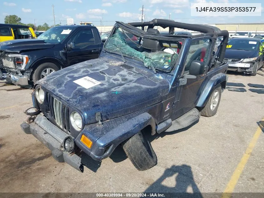 1J4FA39S53P353577 2003 Jeep Wrangler X