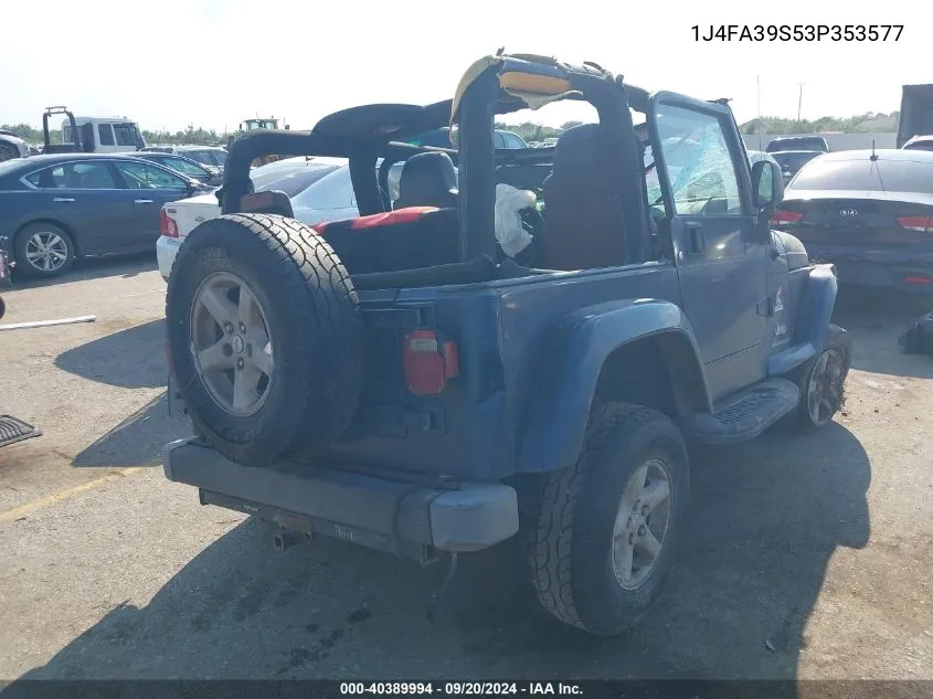 1J4FA39S53P353577 2003 Jeep Wrangler X