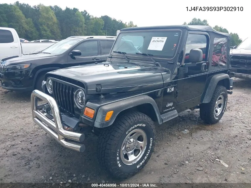 2003 Jeep Wrangler Commando/X VIN: 1J4FA39S93P302910 Lot: 40456956