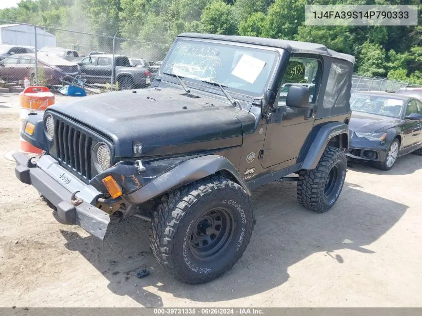 2004 Jeep Wrangler X VIN: 1J4FA39S14P790333 Lot: 39731335