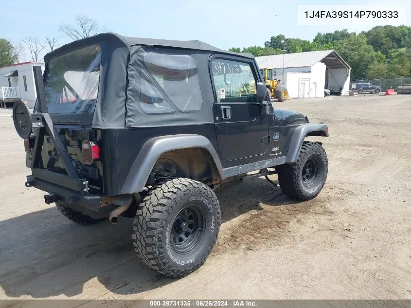 2004 Jeep Wrangler X VIN: 1J4FA39S14P790333 Lot: 39731335