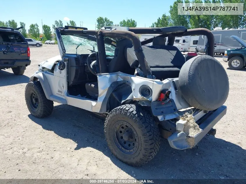 2004 Jeep Wrangler X VIN: 1J4FA39S14P787741 Lot: 39746255