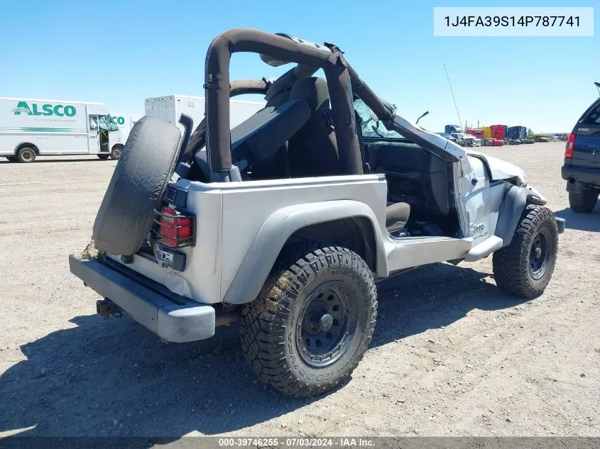 1J4FA39S14P787741 2004 Jeep Wrangler X