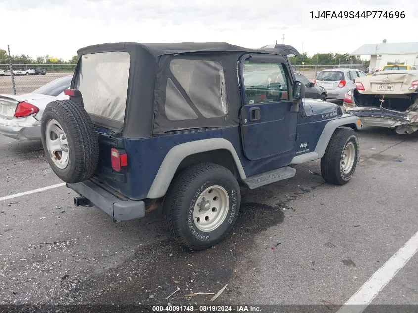 2004 Jeep Wrangler Sport VIN: 1J4FA49S44P774696 Lot: 40091748