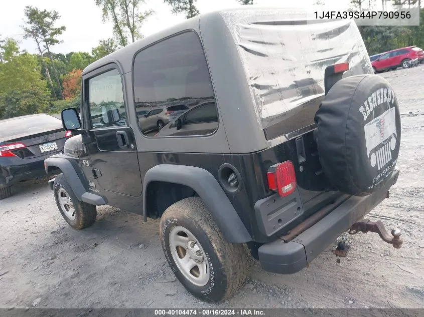 1J4FA39S44P790956 2004 Jeep Wrangler X