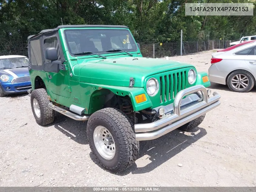 1J4FA291X4P742153 2004 Jeep Wrangler Se